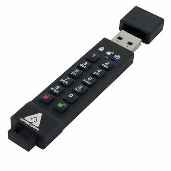 Apricorn 32 GB 256-bit AES XTS Hardware Encrypted Secure USB 3.0 Flash Drive AP306383